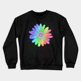 Supernova Rainbow Flower Crewneck Sweatshirt